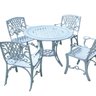 Conjunto de Jardim com Mesa Redonda Alumínio Fundido e 4 Cadeiras Viena Iris - 1