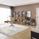 Ver imagem 6 de Conjunto Completo para Escritório 7 Peças com Mesa Escrivaninha Linha Industrial Kappesberg