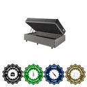 Ver imagem 6 de Cama Box Solteiro Baú Corino Linho com Colchão Adapto Molas Ensacadas 88x188 Ecoflex