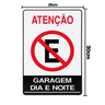 Combo 10 Placas De Sinalização Atenção Proibido Estacionar Garagem 20x30 Acesso - P-4 F9e - 2