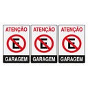 Ver imagem 1 de Combo 10 Placas de Sinalização Atenção Proibido Estacionar Garagem 20x30 Acesso - P-4 F9e