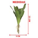 Ver imagem 5 de Kit 6 Peças Bromélia Planta Artificial Verde 21cm 8 Folhas