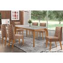 Ver imagem 1 de Mesa Sala Londrina 180 + 6 Cad Dafne Capuccino Rufato
