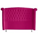 Ver imagem 2 de Kit Realeza Cabeceira de Cama Box e Calçadeira Baú Queen 160 Cm Suede Rosa Pink do Lar Móveis