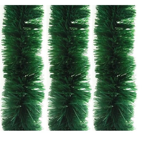 Festão de Natal Pet Largo Verde Fosco 12cm Jogo 15 Metros - Yangzi