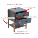 Ver imagem 3 de Mesa de Cabeceira Magali Cor: Azul