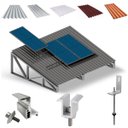 Ver imagem 1 de Kit Estrutura Suporte Fixador Linha C P/ 3 Placas Solar Alumínio Inox Telha Fibro Ondulada Viga Metá