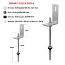 Ver imagem 3 de Kit Estrutura Suporte Fixador Linha C P/ 3 Placas Solar Alumínio Inox Telha Fibro Ondulada Viga Metá
