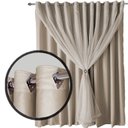 Ver imagem 1 de Cortina Blecaute para Quarto e Sala Lia 8,40 X 2,70 Palha