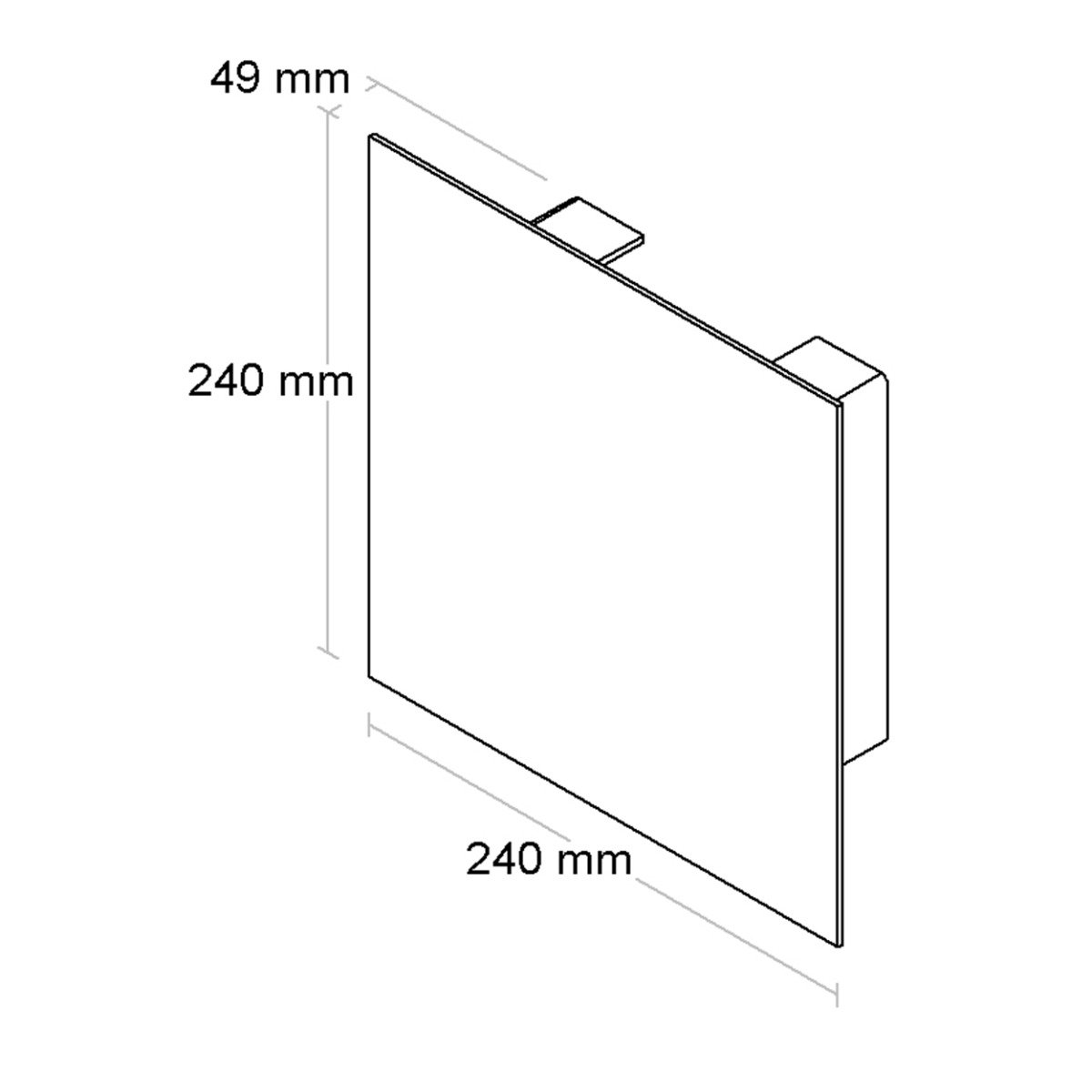 Arandela Led 3w Duplo Facho Quadrada 24x24cm 2700k Bivolt Br - 3