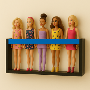 Estante Porta Bonecas Nicho Parede Organizador Coleção Brinquedos Prateleira Quarto Infantil Mdf 55c