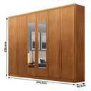 Ver imagem 2 de Guarda Roupa Casal Livorno 6 Portas 8 Gavetas com Espelho Cinamomo - Novo Horizonte