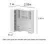 Quarto Modulado Solteiro Mdf 4 Peças Lotus Belmax:branco - 4