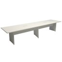 Ver imagem 2 de Mesa de Reunião Cinza 3,80m x 1,10m 2 Caixas de Tomadas F5