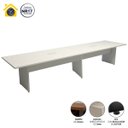 Ver imagem 4 de Mesa de Reunião Cinza 3,80m x 1,10m 2 Caixas de Tomadas F5