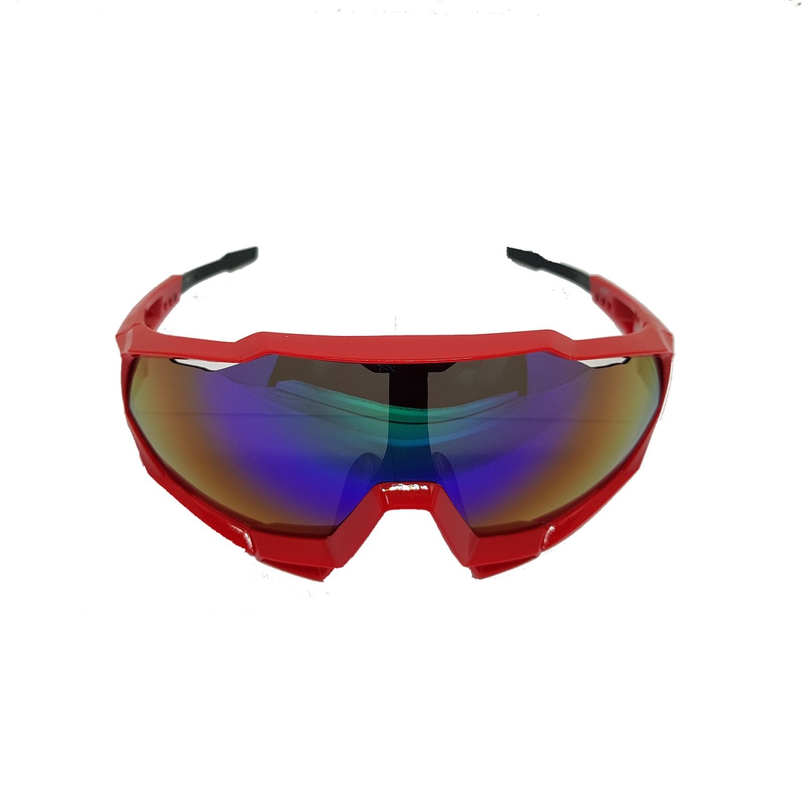 Capacete Bike Mtb Vermelho + Óculos Ciclismo com Proteção Uv - Vermelho - G - 4