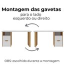 Ver imagem 2 de Escrivaninha Artany Florence Branco/olmo 6269