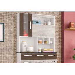 Kit Cozinha Compacta Melissa 05 Portas - Poquema - Amêndoa/Capuccino - 3