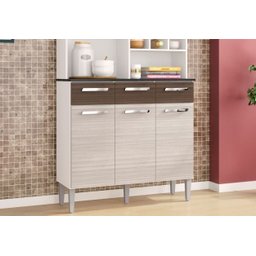 Kit Cozinha Compacta Melissa 05 Portas - Poquema - Amêndoa/Capuccino - 4