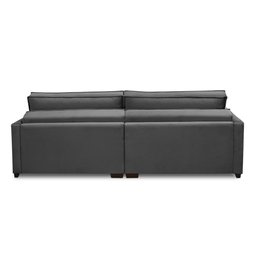 Sofá Cama Retrátil e Reclinável 2,10m com Molas Karen Veludo Cinza Adonai Estofados - 7