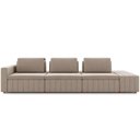 Ver imagem 5 de Sofá Ilha com Puff para Sala Living 365cm Amber M03 Veludo Bege - Lyam Decor