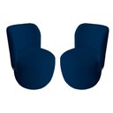 Ver imagem 1 de Kit Poltrona Recepção Bia Bouclê Azul Marinho - Vallisa Decor