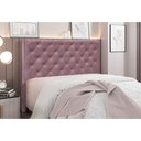 Ver imagem 3 de Cabeceira Cama Box Solteiro 90 Cm Tania Veludo S04 - D'Rossi Uva