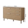 Balcão Estela 120 Cm para Cozinha com 1 Porta e 4 Gavetas Freijo - 4