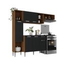 Ver imagem 2 de Armário de Cozinha Compacta Smart Multimóveis Mp2251 Madeirado/preto