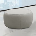 Ver imagem 2 de Kit 2 Puffs Decorativos Mariele Sala de Estar Pés em Madeira Couro Off White G88 - Gran Belo
