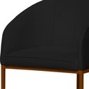 Ver imagem 4 de Poltrona Estilo Banqueta Decorativa Mia Suede Base Metal Bronze - Estopar Poltrona Mia Suede Preto