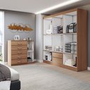 Ver imagem 2 de Guarda-roupa Casal Luke 6 Portas 2 Gavetas com Cômoda 1 Portas 5 Gavetas Demolição/branco - Panorama