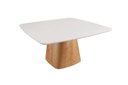 Ver imagem 1 de Mesa de Jantar Quadrada com Vidro - Minerva-1,50x1,50m - Requinte Salas