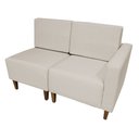 Ver imagem 2 de Poltrona Decorativa Alicia Lado Esquerdo Suede Bege Pés Madeira Mz Decor