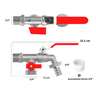 Torneira Esfera Tanque Máquina Lavar Jardim Metal 2 Saídas - 8
