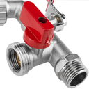 Ver imagem 4 de Torneira Esfera Tanque Máquina Lavar Jardim Metal 2 Saídas