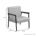 Ver imagem 3 de Poltrona Decorativa Trindade Estilo Industrial Sanna Decor Em Veludo Cappuccino