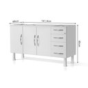 Ver imagem 6 de Gabinete Ideal Prime de Aço para Cozinha C/ 4 Gavetas 1,50 - Branco