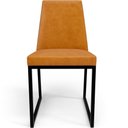 Ver mais imagens de Kit 08 Cadeiras Decorativas Estofada Para Sala de Jantar Dafne L02 Couríssimo Whisky - Lyam