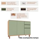 Ver imagem 2 de Balcão de Pia 100% MDF 120 cm 3 Portas 2 Gavetas Lótus Carvalho/Verde