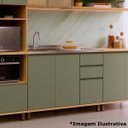 Ver imagem 5 de Balcão de Pia 100% MDF 120 cm 3 Portas 2 Gavetas Lótus Carvalho/Verde