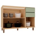 Ver imagem 4 de Balcão de Pia 100% MDF 120 cm 3 Portas 2 Gavetas Lótus Carvalho/Verde