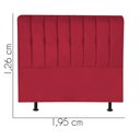 Ver imagem 2 de Cabeceira Estofada Kiara 195cm King Size Box Quarto Corino Vermelho - Gat Magazine