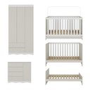 Ver mais imagens de Quarto de Bebê Completo Berço Americano 3 em 1 Colchão Realeza Multimóveis Mp4607 Branco/off
