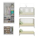 Ver imagem 5 de Quarto de Bebê Completo Berço Americano 3 em 1 Colchão Realeza Multimóveis Mp4607 Branco/off