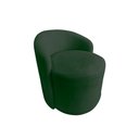 Ver imagem 2 de Poltrona Decorativa Yara Orgânica Veludo Verde