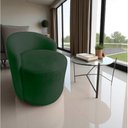 Ver imagem 7 de Poltrona Decorativa Yara Orgânica Veludo Verde