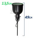 Ver imagem 2 de Espeto Jardim Preto em Aluminio P/ Lâmpada Par38 St542