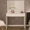 Ver imagem 1 de Penteadeira Virgínia 1 Gaveta Branco - Politorno