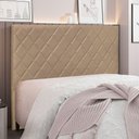 Ver imagem 5 de Cabeceira King 1,95m Córdoba Suede Bege - Pallazio